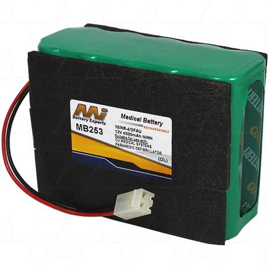 MB253 Medical battery suitable for CU Medical Systems CU-ER1 paramedic defibillator