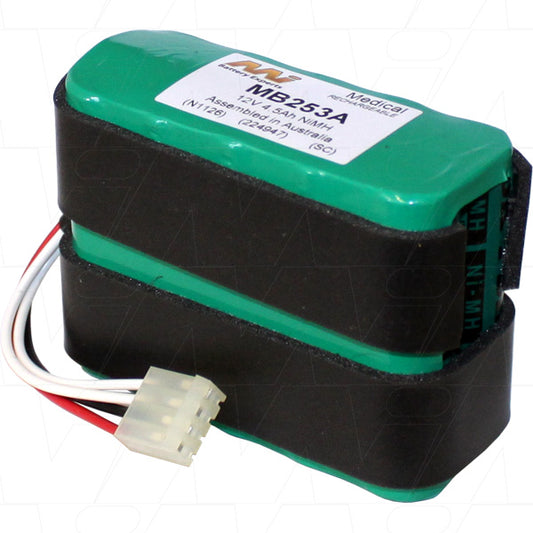 MB253A Medical battery suitable for CU Medical Systems CU-ER1 paramedic defibillator 4-way connector