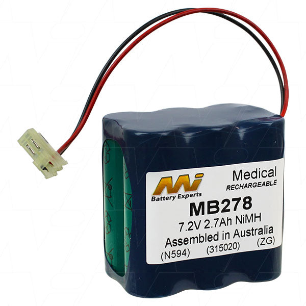 MB278 Medical battery suitable for Datatrend Systems Oxitest Plus 7