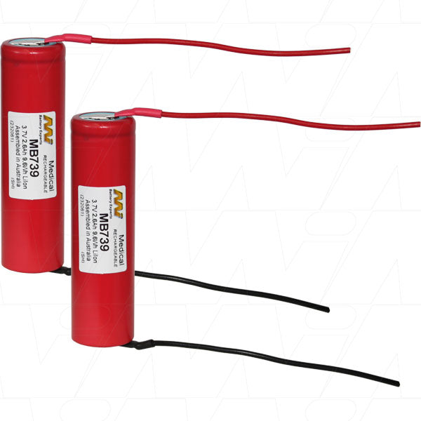 MB739 Medical Battery suitable for Welch Allyn Propaq LT Insert Packs (Requires 2 Batteries)