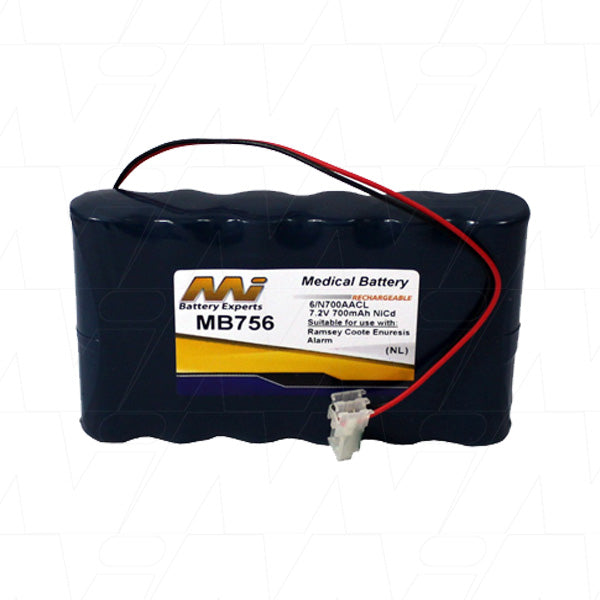 MB756 Medical Battery suit. for Ramsey Coote Euresis Alarm