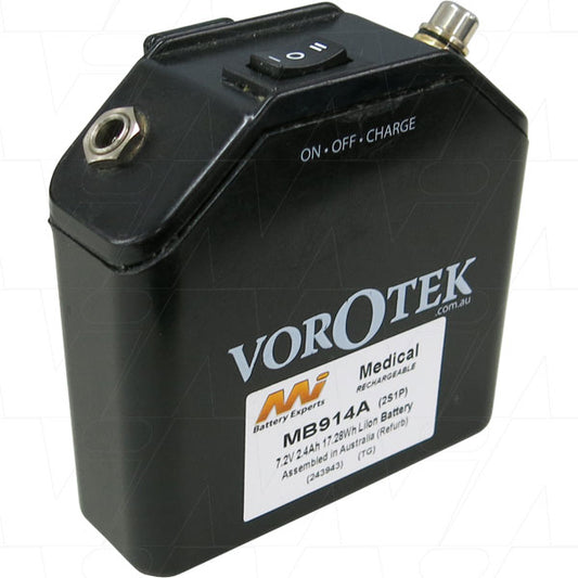 MB914A Medical Battery suitable for Vorotek LED Headlight (Refurbishment)