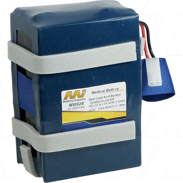 MB926 Medical Battery suitable for Welch Allyn series 420 spot monitor, 53000 vital sign monitor