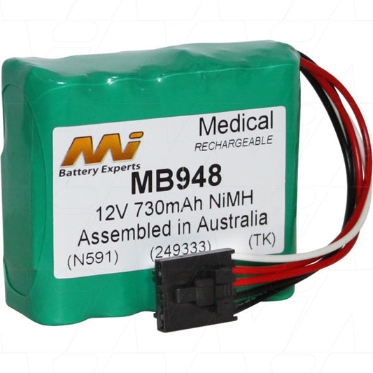 MI Battery Experts MB948 Medical battery suitable for Spacelabs 1600 Patient monitor Multi-Parameter