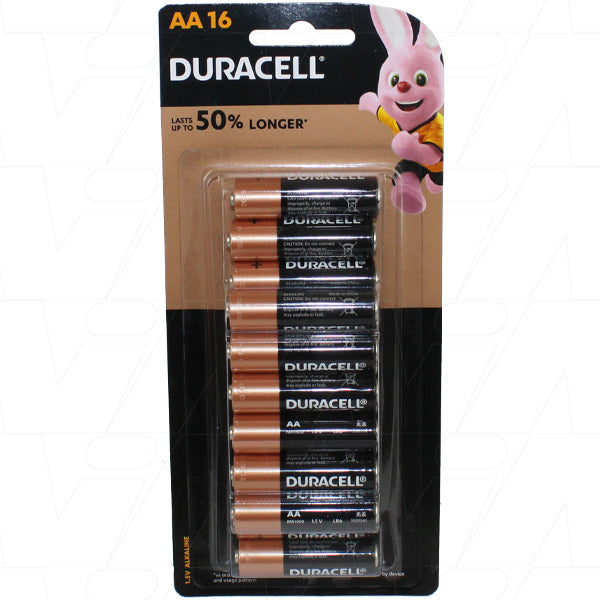 Duracell MN1500B16 Duracell Coppertop Alkaline AA, LR6 size Battery