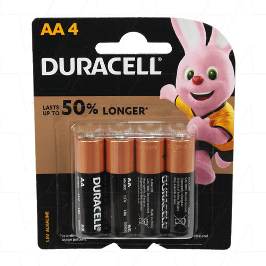 Duracell MN1500B4 Duracell Coppertop Alkaline AA, LR6 size Battery