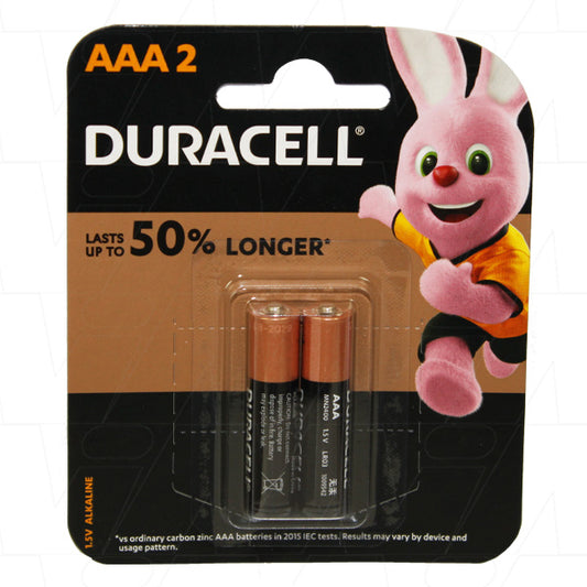 Duracell MN2400B2 Duracell Coppertop Alkaline AAA, LR03 size Battery