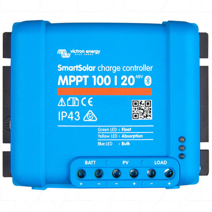 SmartSolar MPPT 100/20_48V Victron Energy SmartSolar 12V,24V,48V 20A Solar Charge Controller MPPT Type SCC110020160R