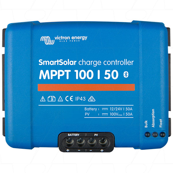 SmartSolar MPPT 100/50 Victron Energy SmartSolar 12V/24V 50A Solar Charge Controller MPPT Type SCC110050210