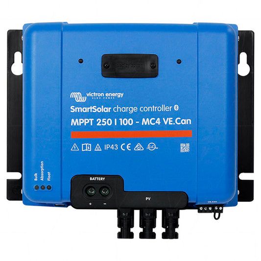 SmartSolar MPPT 250/100A-MC4 VE.Can Victron Energy 12V/24V/36V/48V 100A CAN-bus Smart Solar Charge Controller MPPT Type SCC125110512