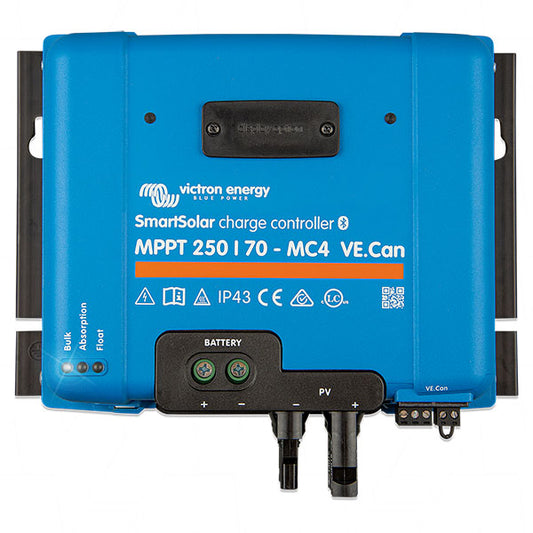 SmartSolar MPPT 250/70-MC4 VE.Can Victron Energy 12V/24V/36V/48V 70A CAN-Bus Smart Solar Charge Controller MPPT Type 250/70-MC4 VE.Can SCC125070521