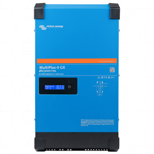 VEICMPII-48/5000/70-50GX Victron Energy MultiPlus-II GX Inverter & SLA/LiFePO4 Charger 48V 5000VA 70A - 50A TRANSFER SWITCH PMP482506000