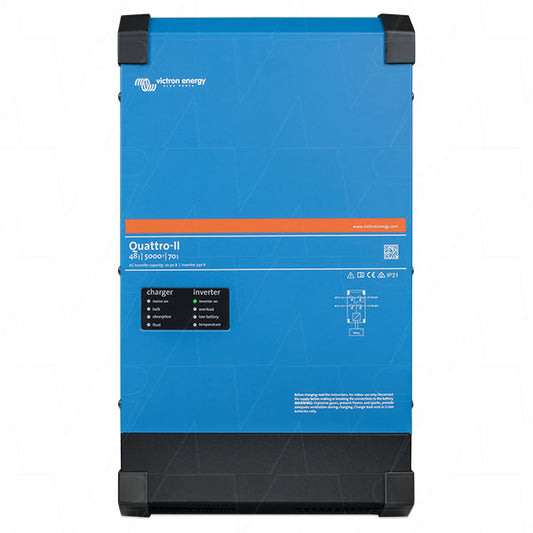 VEICQII-48/5000/70-50/50 Victron Energy Quattro-II Inverter & SLA/LiFePO4 Charger 48V 5000VA 70A - 50A QUA482504010